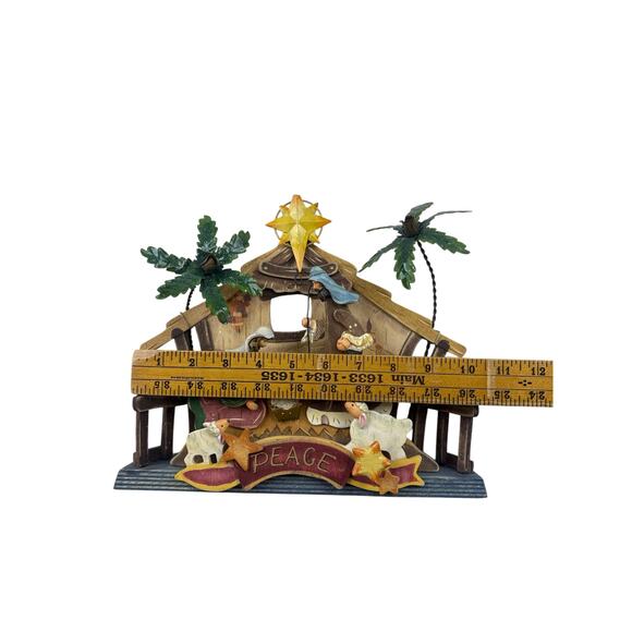 Nativity Music Moving Holiday Decor Wood Away in Manager Farmhouse Christmas - Picture 6 of 10